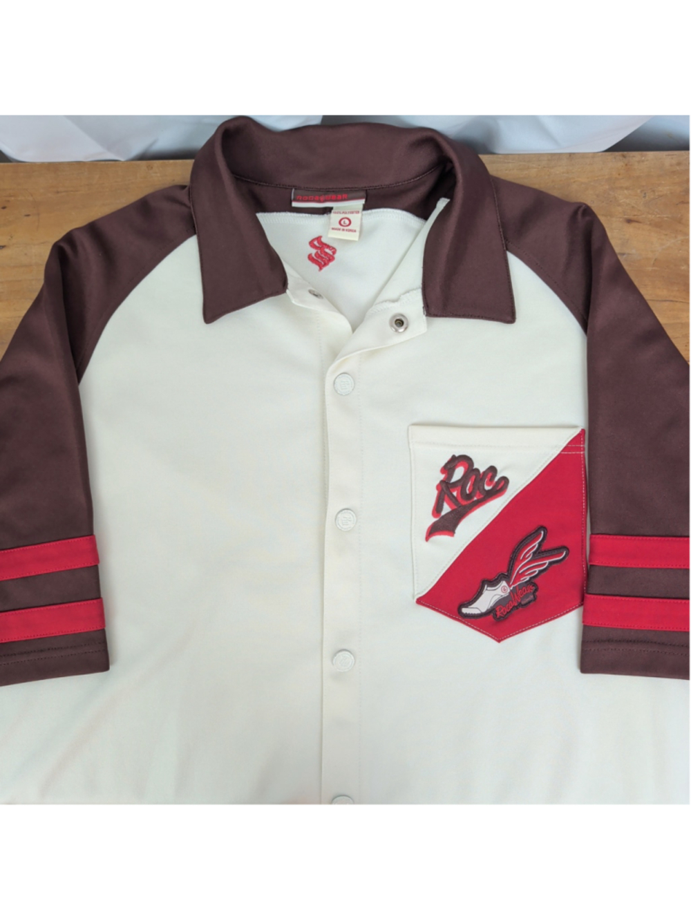 Men's Rocawear Snap Button Loose Fit Baseball Style Shirt Large